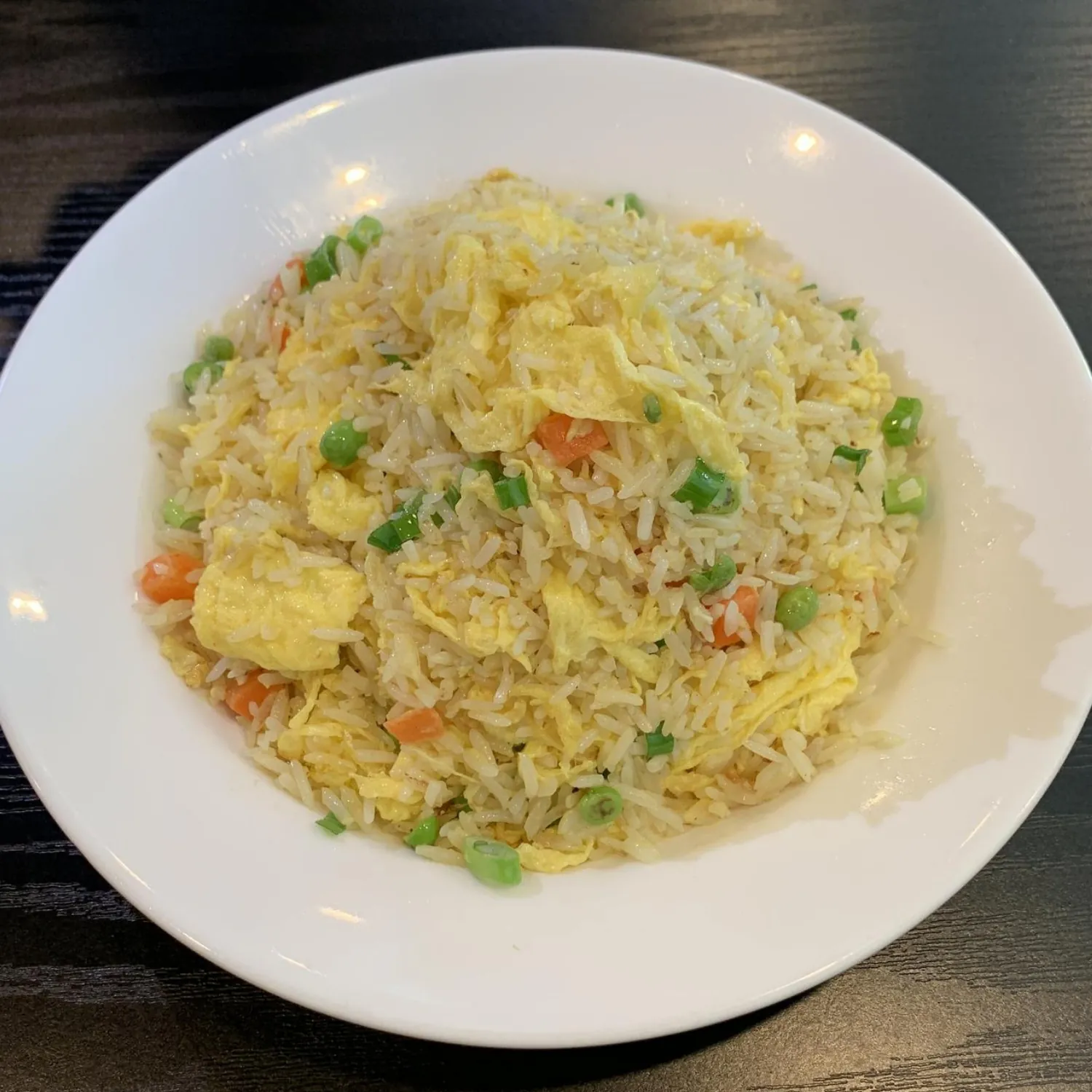 Fluffy rice stir-fried with egg and mixed veggies at Spicy Chinese Kitchen, a Chinese Restaurant in Torrance.